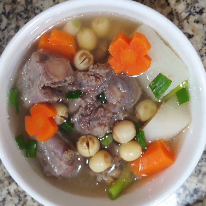 Step 6 Finished Product Beef Tail Stew with Lotus Seeds