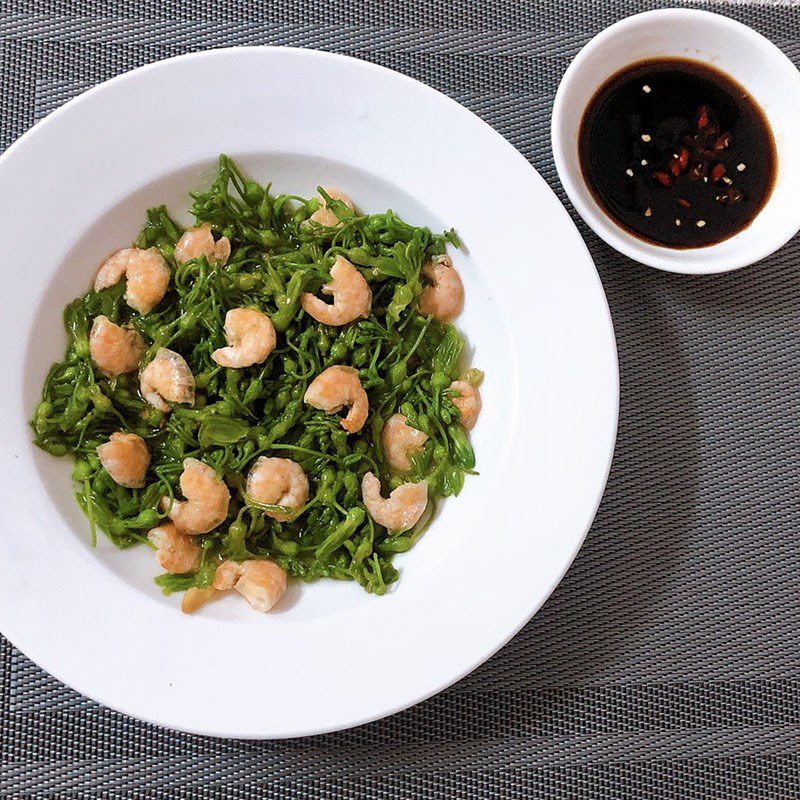 Step 3 Final Product Stir-fried heavenly flower with shrimp