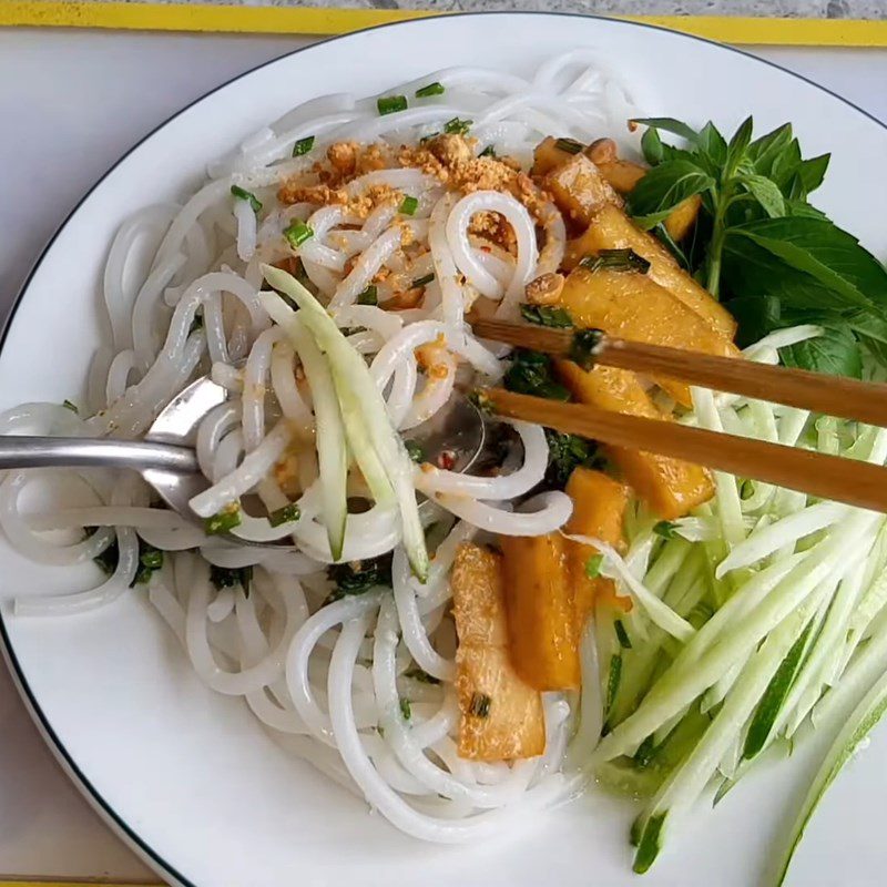 Step 5 Final Product Vegetarian Coconut Milk Steamed Rice Noodles