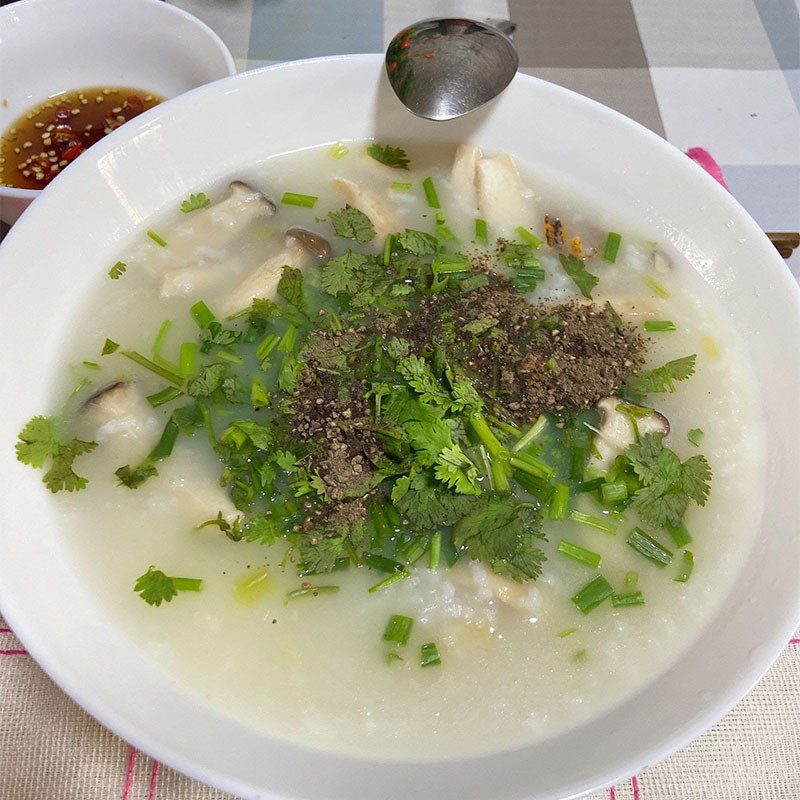 Step 6 Final product Scallop porridge