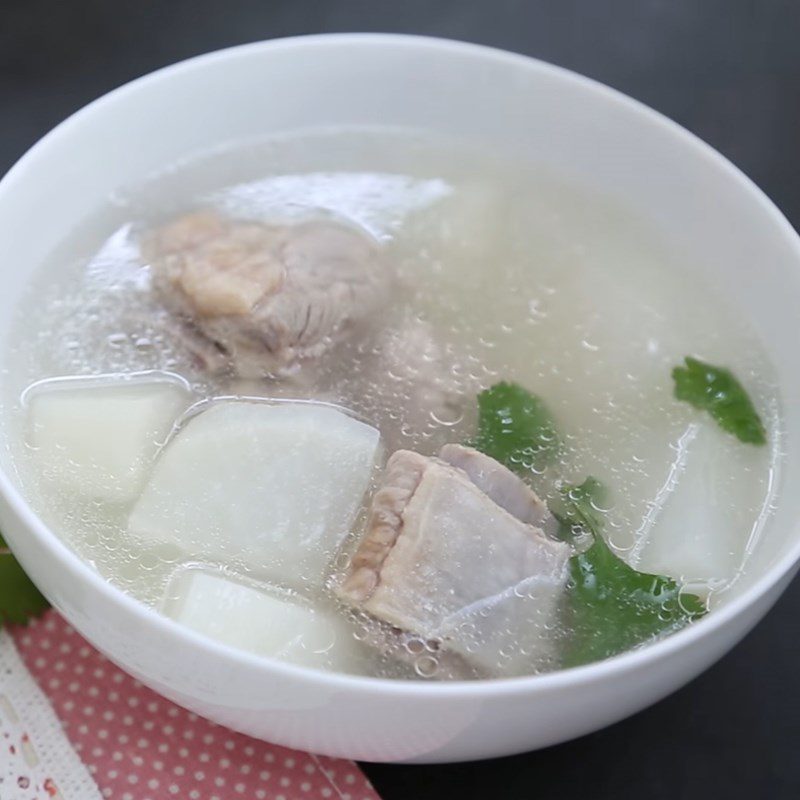 Step 4 Final product Radish soup with pork ribs