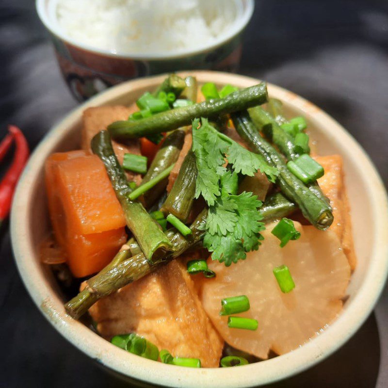 Step 3 Finished Product Braised tofu with vegetables