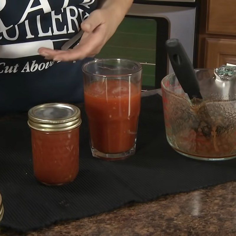 Step 4 Finished product Tomato juice without a machine