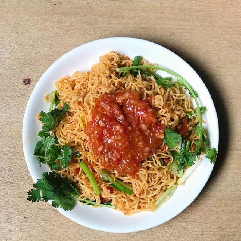 Step 4 Final Product Stir-fried noodles with tomato sauce