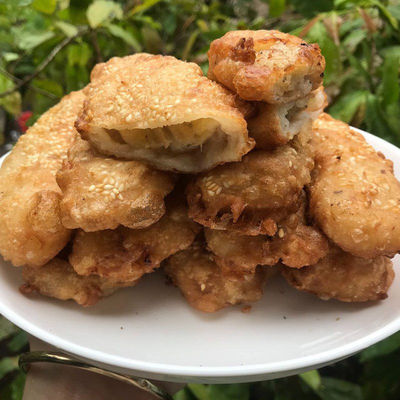 Step 4 Finished Product Fried Banana Cake with Sesame using Fried Banana Flour