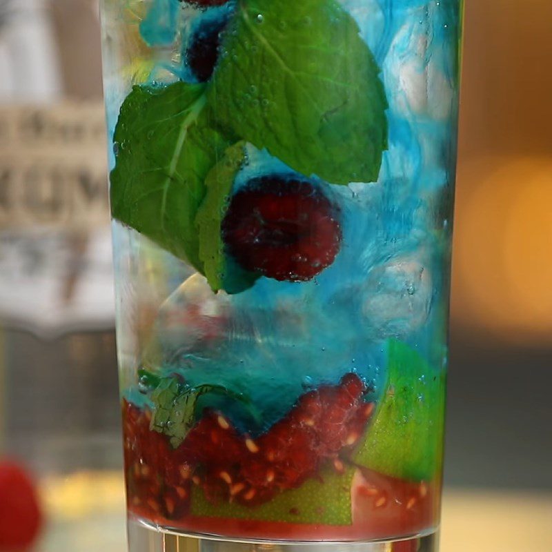 Step 3 Final Product Blue Raspberry Mojito