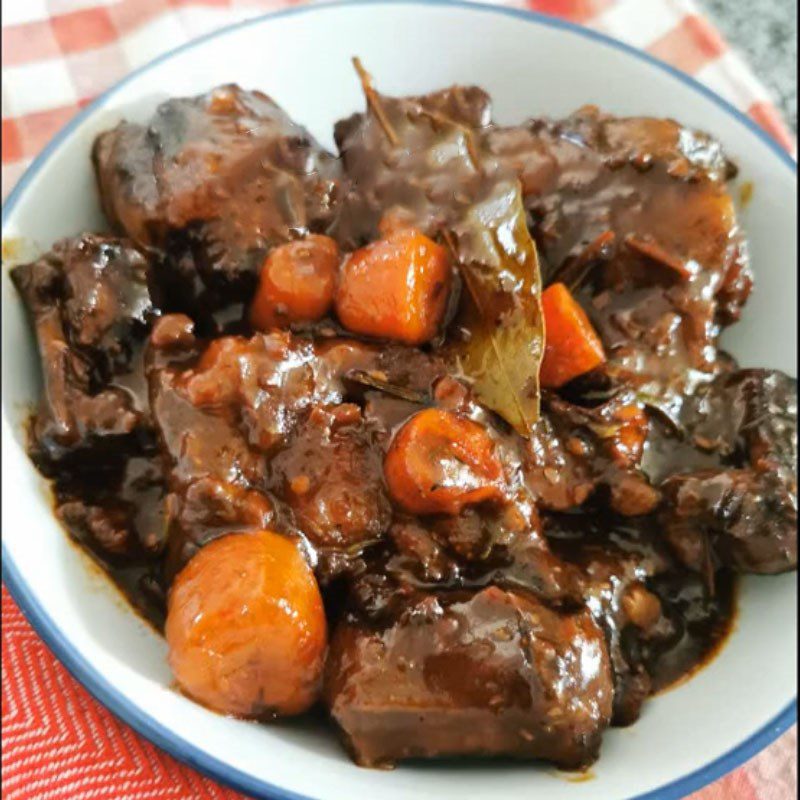 Step 4 Final Product Braised Oxtail in Red Wine