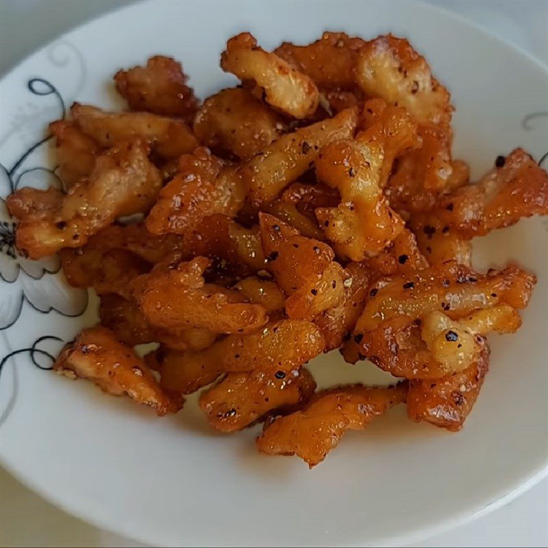 Step 5 Finished product Fried vegetarian pork skin