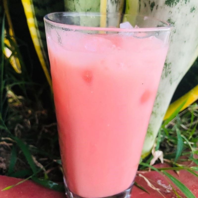 Step 4 Final product Watermelon yogurt juice