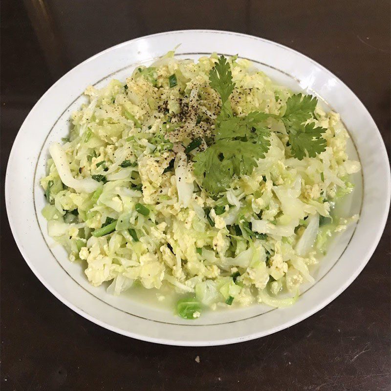 Step 4 Final Product Stir-fried cabbage with eggs