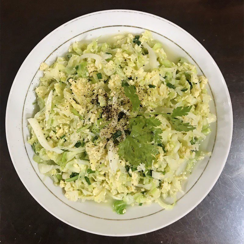 Step 4 Final Product Stir-fried cabbage with eggs