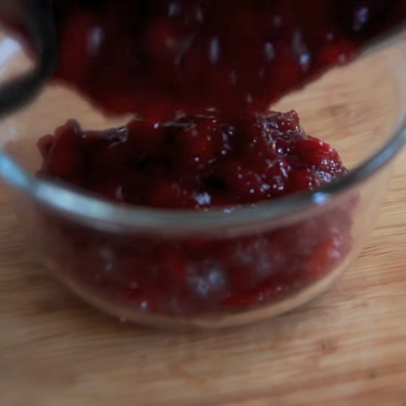 Step 3 Finished product Cranberry sauce with fruit juice