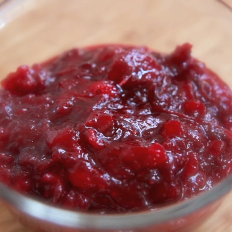 Step 3 Finished product Cranberry sauce with fruit juice