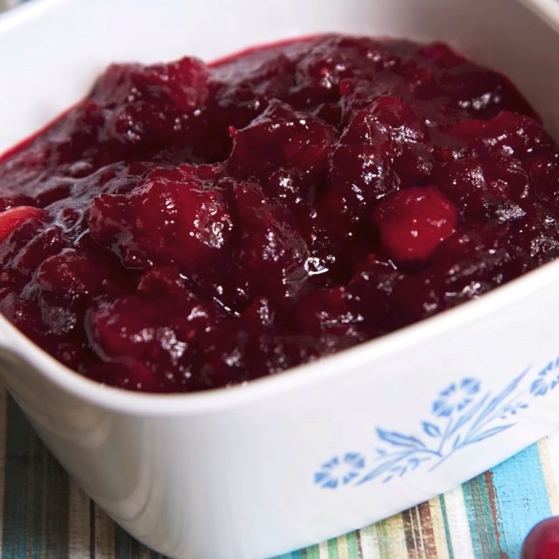 Step 3 Finished product Cranberry sauce with fruit juice