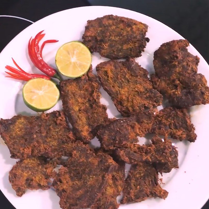 Step 4 Final product Make dried beef pieces using an air fryer