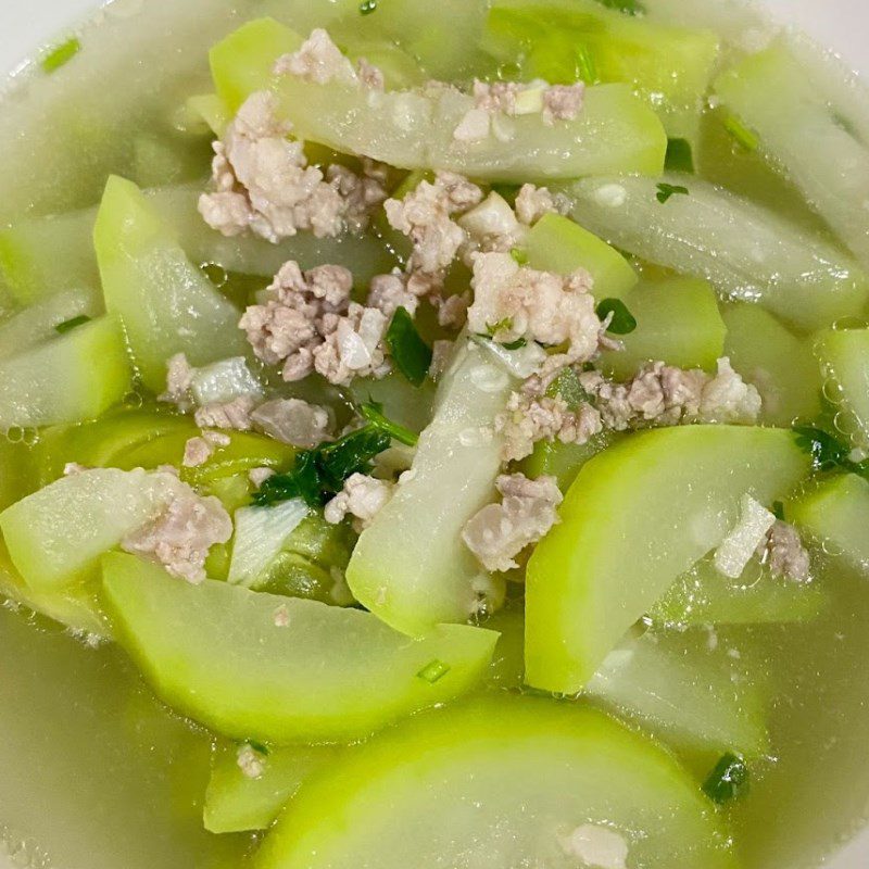 Step 4 Final product Bottle gourd soup with minced meat