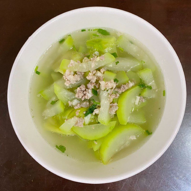 Step 4 Final product Bottle gourd soup with minced meat