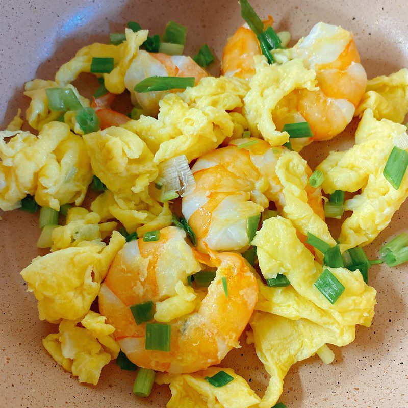 Step 3 Final Product Stir-fried shrimp with eggs