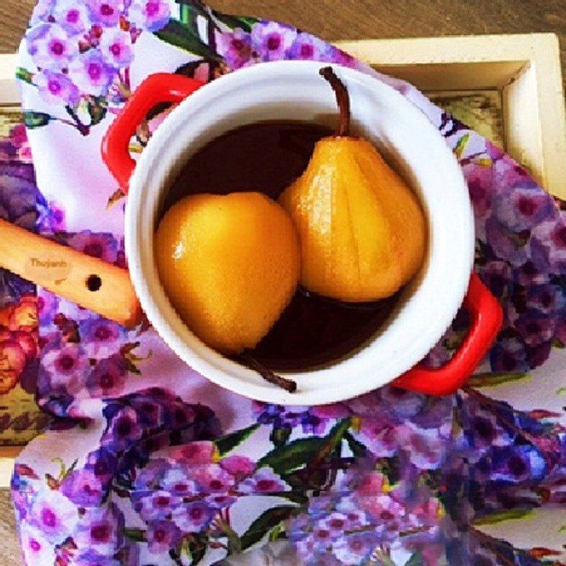 Step 3 Final Product Steamed pears with honey