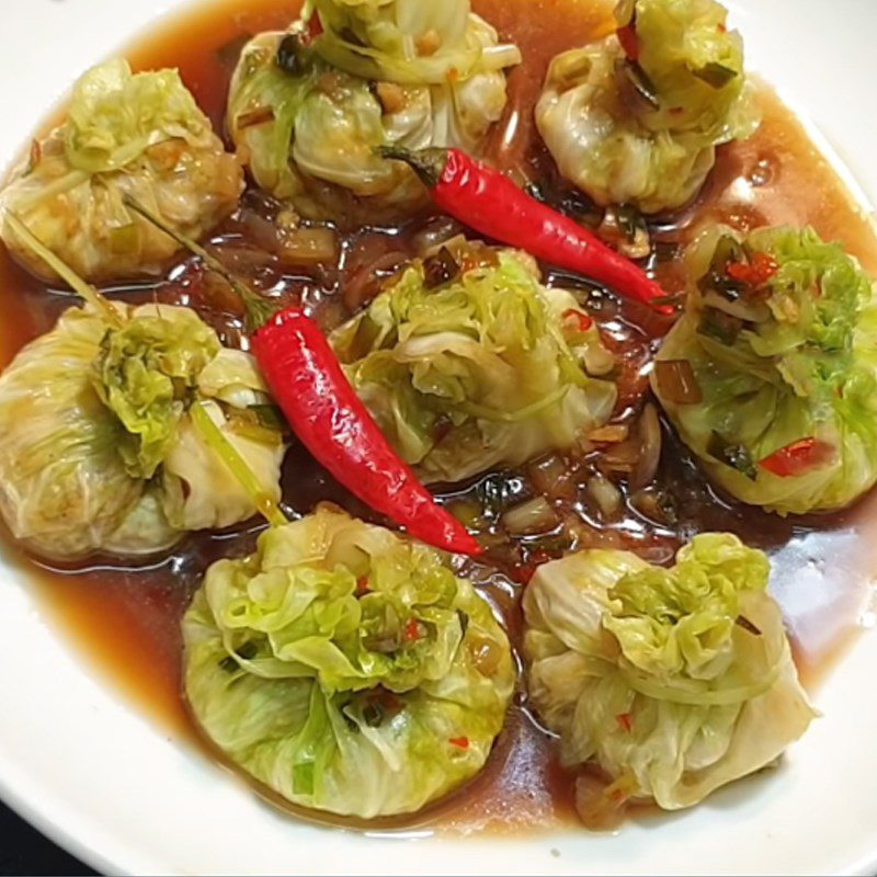 Step 8 Final product of cabbage rolls with tofu and pepper