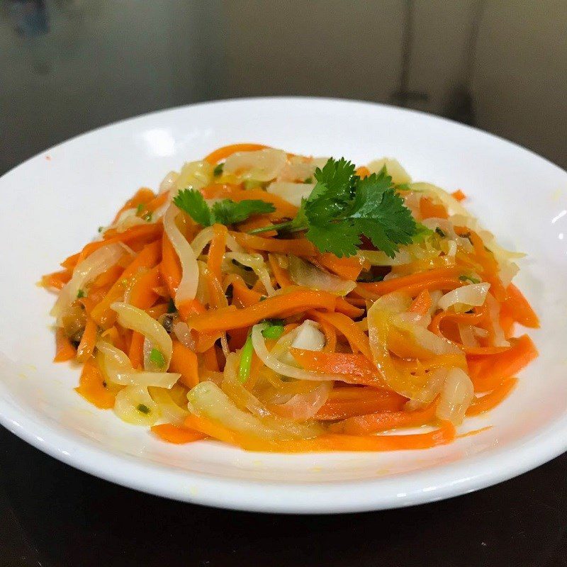 Step 3 Final Product Stir-fried Carrots and Onions