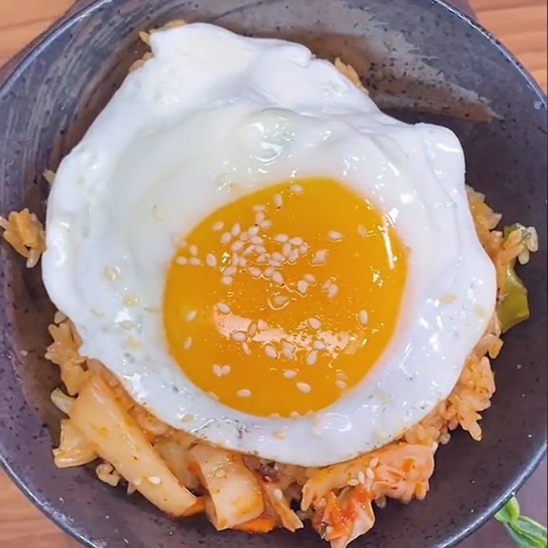 Step 3 Finished Product Kimchi fried rice (Recipe shared from TikTok Cooking with TasteVN)