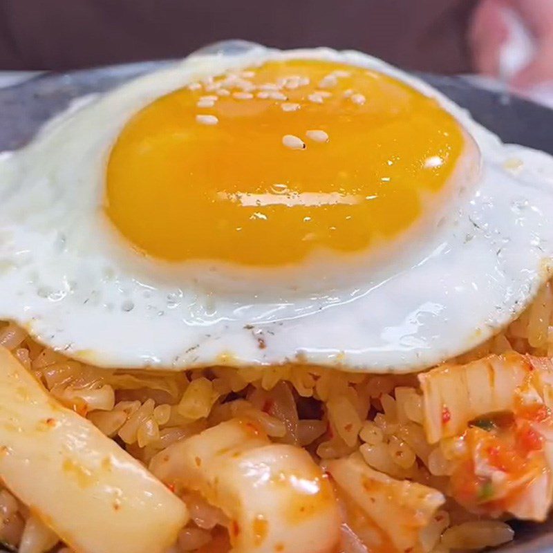 Step 3 Finished Product Kimchi fried rice (Recipe shared from TikTok Cooking with TasteVN)