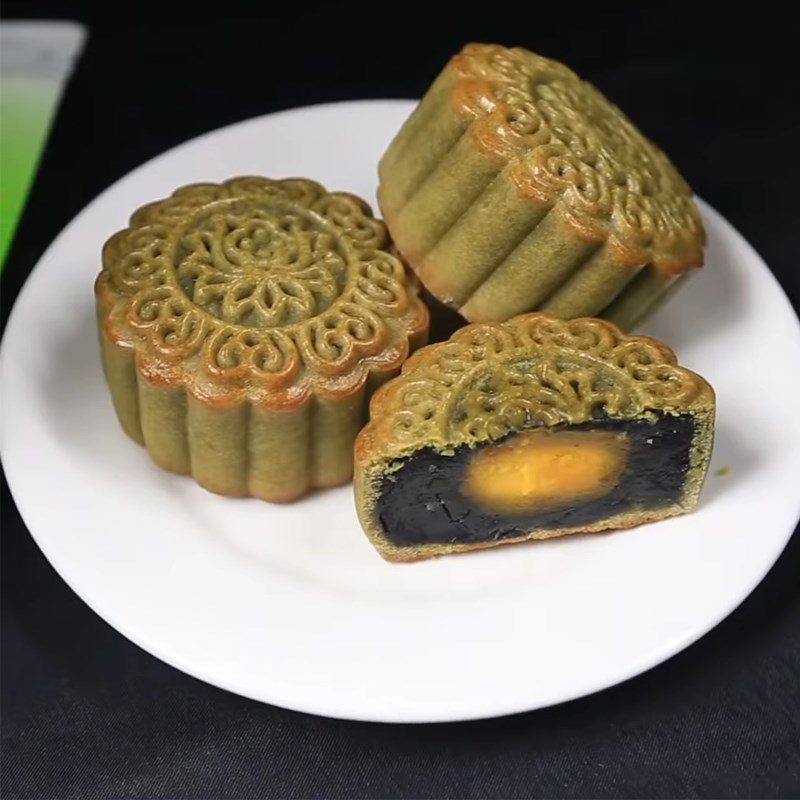 Step 6 Product Green Tea Mooncake with Black Sesame and Salted Egg Yolk