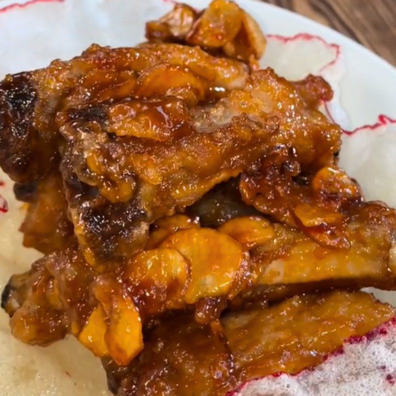 Step 4 Final Product Garlic Fried Ribs (Recipe shared from Tiktok cooking with TasteVN)