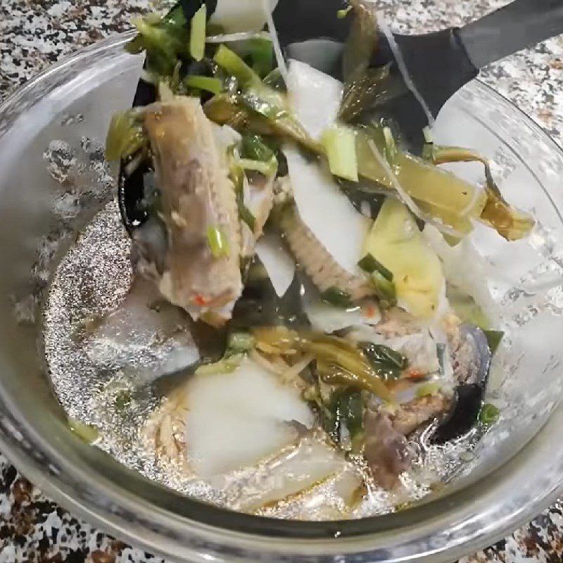 Step 5 Final product How to cook sour pickled stingray soup