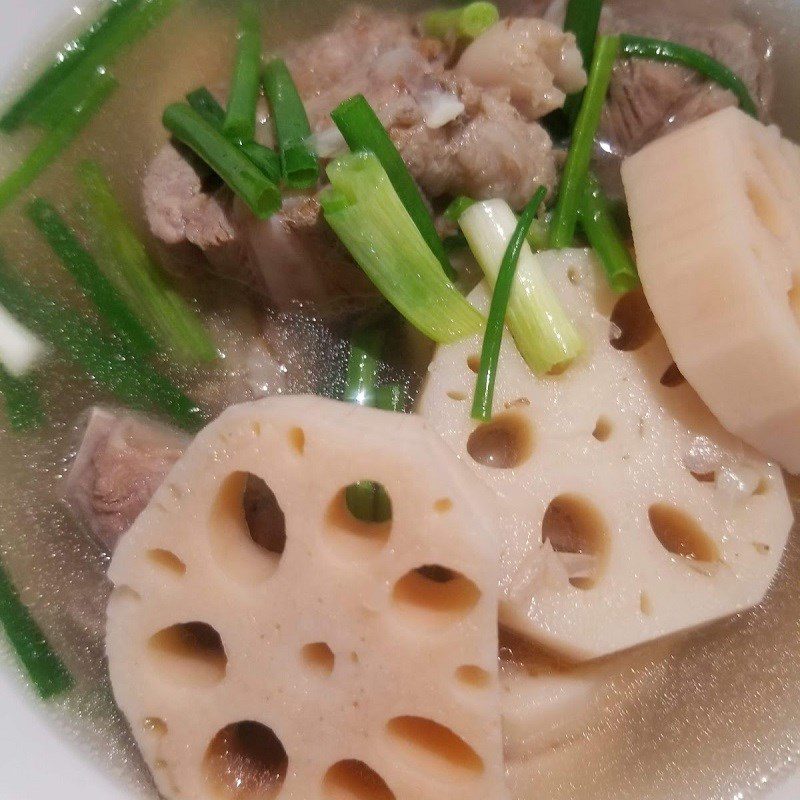 Step 4 Final product Lotus root rib soup