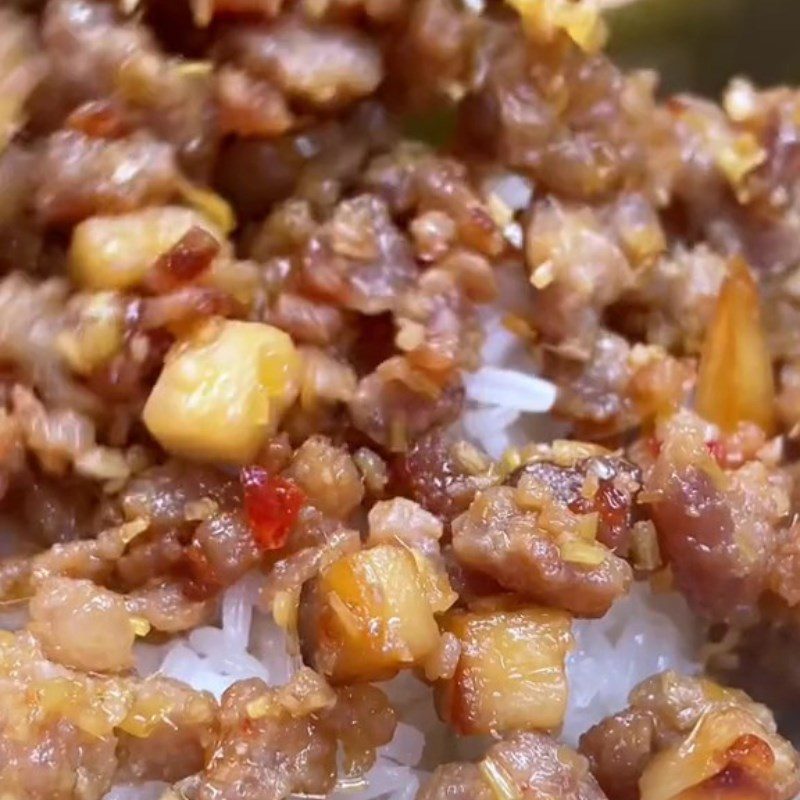 Step 5 Finished product Stir-fried minced meat with lemongrass and garlic