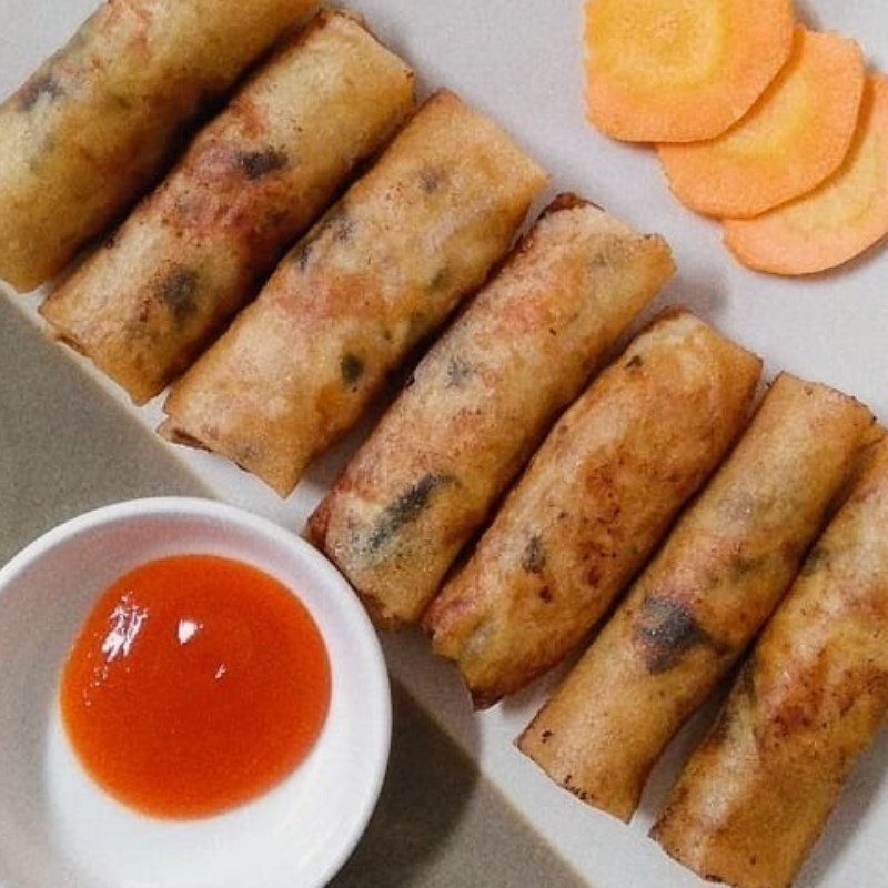 Step 5 Final Product Fried Seafood Spring Rolls Using Air Fryer