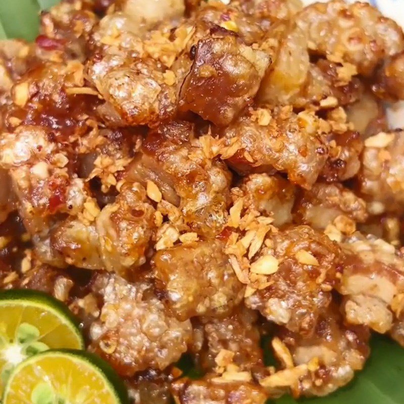 Step 5 Final Product Fried crispy pork fat without splattering