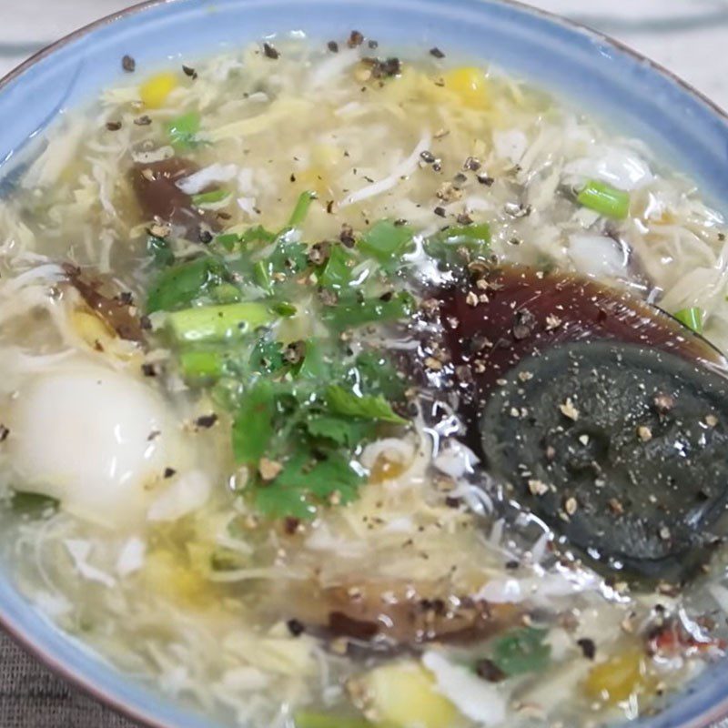 Step 6 Finished Product Shiitake Mushroom Crab Soup