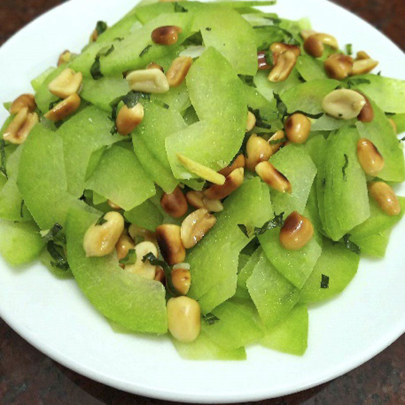 Step 3 Final Product Stir-fried Winter Melon with Peanuts