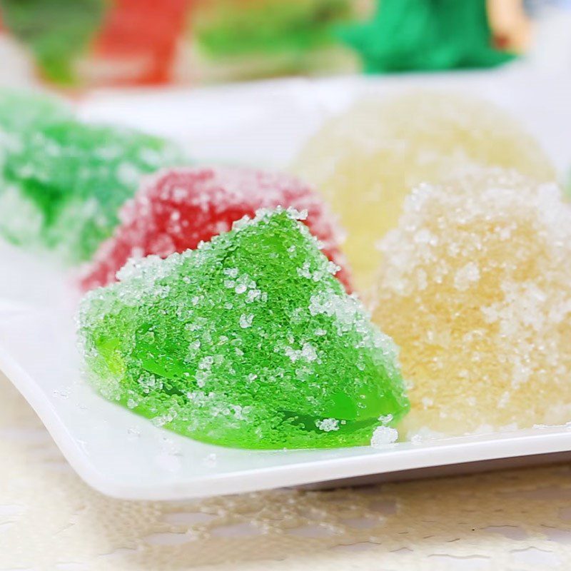 Step 4 Finished Product Christmas gummy candy using gelatin