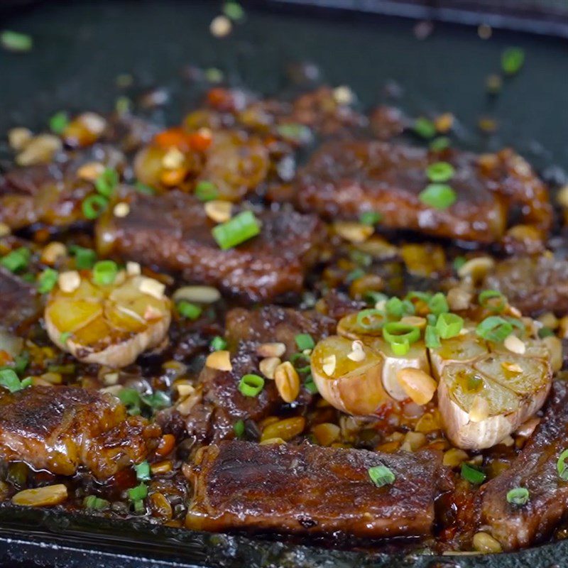 Step 4 Final product Grilled beef on stone