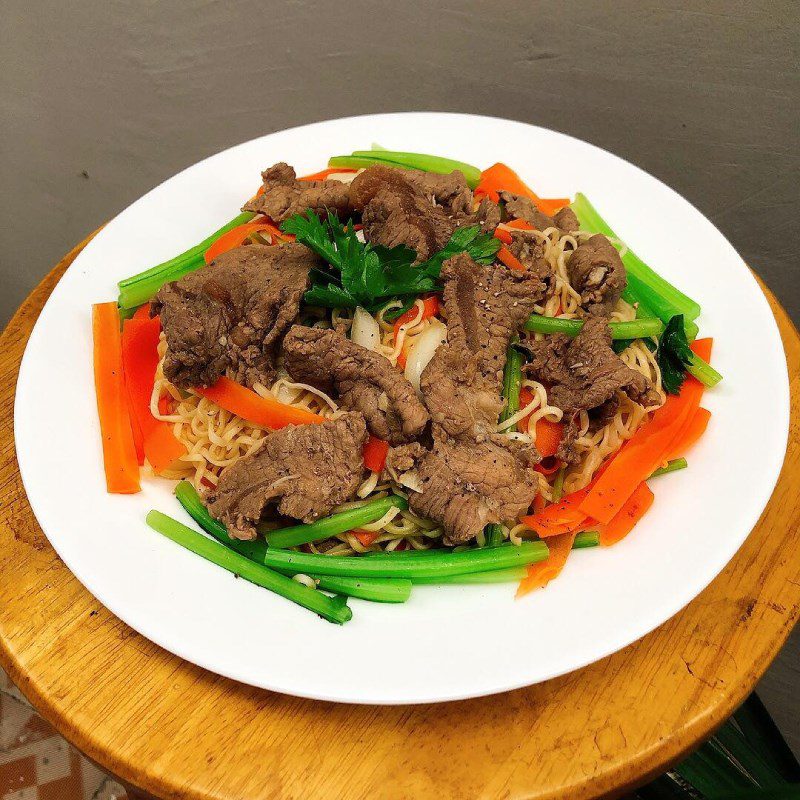 Step 4 Final Product Beef Stir-Fried Noodles