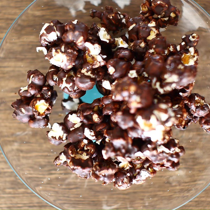 Step 4 Final Product Chocolate flavored popcorn