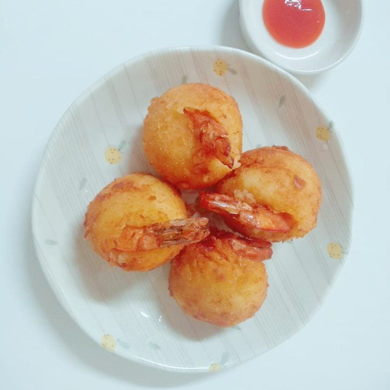 Step 5 Final Product Fried potato-wrapped shrimp using an air fryer