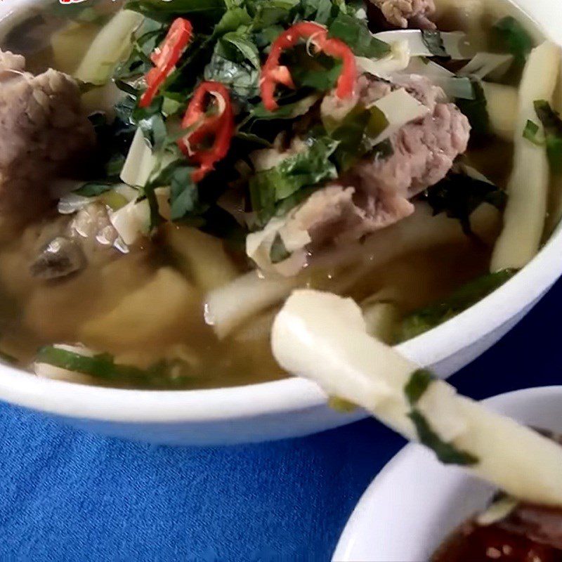 Step 4 Final product of sour soup with tender ribs and bamboo shoots