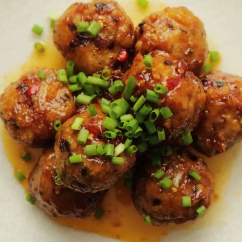 Step 5 Final product Fried quail egg fish balls with fish sauce