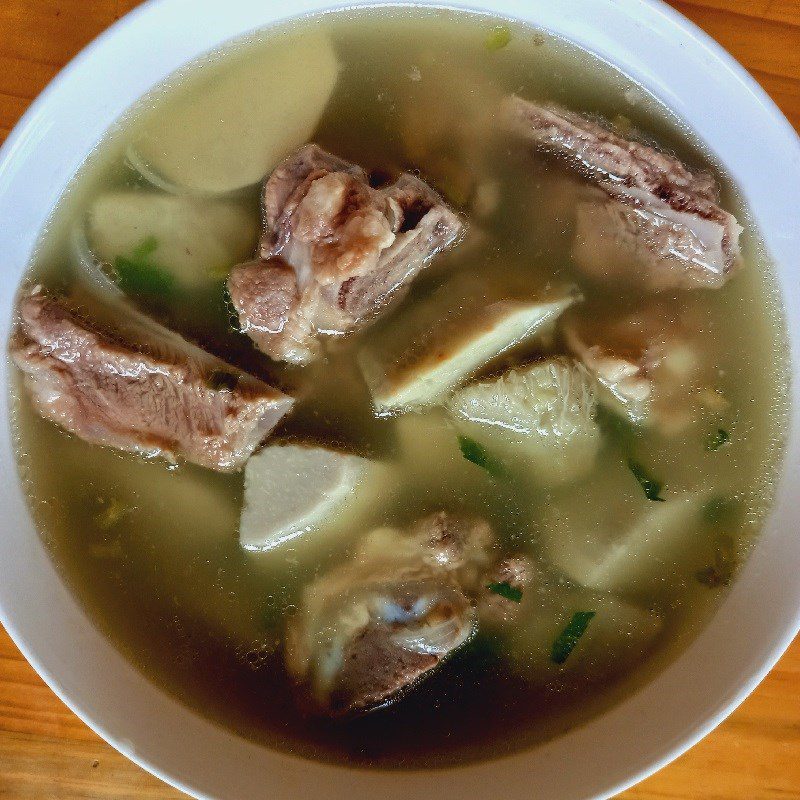 Step 3 Finished Product Taro soup with bones