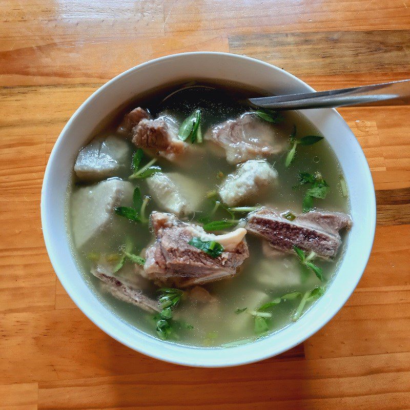 Step 3 Finished Product Taro soup with bones