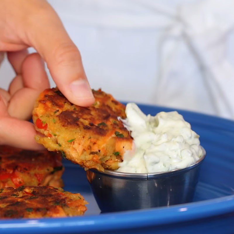 Step 8 Final Product Bell Pepper Salmon Patties