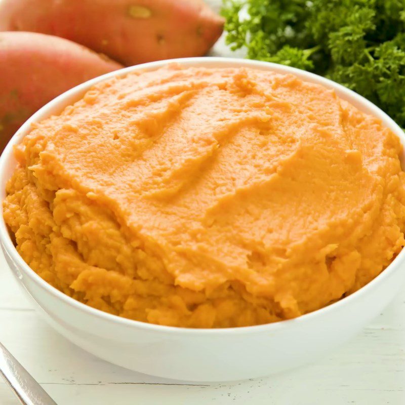 Step 3 Final product Sweet potato mashed with cinnamon and honey