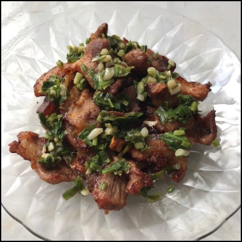 Step 5 Final product Crispy fried pork coated with scallion oil