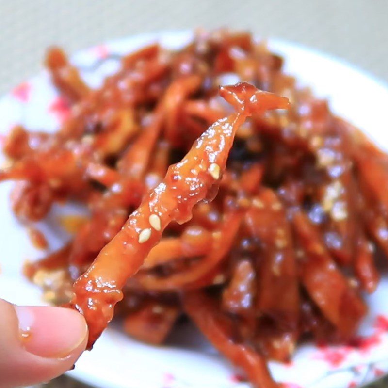 Step 4 Final Product Dried Squid With Tamarind Sauce