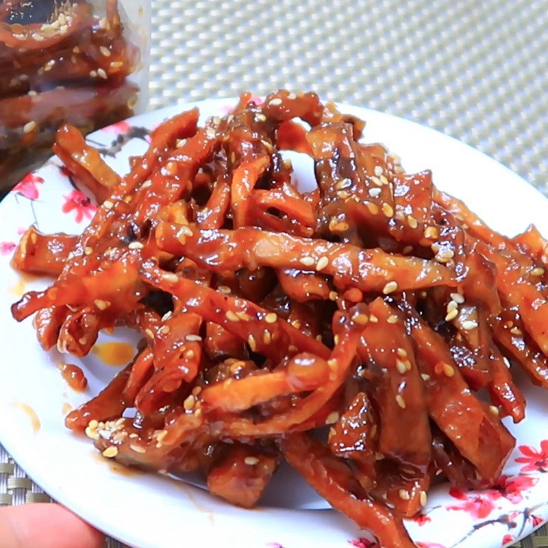 Step 4 Final Product Dried Squid With Tamarind Sauce